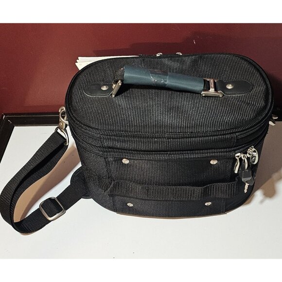Vintage Atlantic Cosmetic Travel Bag Make Up Toiletries Case Lockable With Strap - Picture 4 of 11